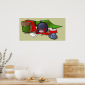 Present Wrapping Pinguin Poster (Küche)