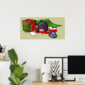 Present Wrapping Pinguin Poster (Heimbüro)