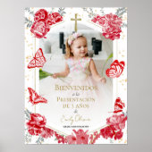 Presentación 3 años Foto Begrüßung Signatur Butter Poster (Vorne)