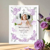 Presentación 3 años Foto Begrüßung Signatur Butter Poster