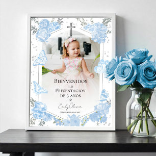 Presentación 3 años Foto Begrüßung Signatur Butter Poster