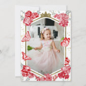 Presentación 3 años Foto Einladung Butterfly (Rückseite)