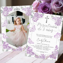 Presentación 3 años Foto Einladung Butterfly