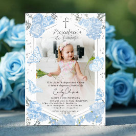 Presentación 3 años Foto Einladung Butterfly