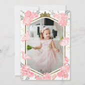 Presentación 3 años Foto Einladung Butterfly (Rückseite)