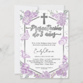 Presentación 3 años Foto Einladung Butterfly (Vorderseite)