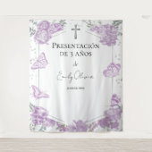 Presentación 3 años Hintergrund Butterflys Wandteppich (Vorderseite)