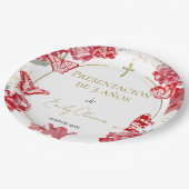 Presentación 3 años Paper Tellers Butterflys Red Pappteller (Schrägansicht)