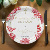 Presentación 3 años Paper Tellers Butterflys Red Pappteller