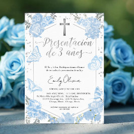 Presentación 3 años Spanien Einladung Butterfly