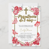 Presentación 3 años Spanien Einladung Butterfly (Vorderseite)