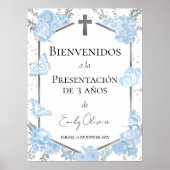 Presentación 3 años Welcome Sign Butterflys Poster (Vorne)