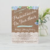 Presentación de Tres Años de niño Einladung (Stehend Vorderseite)