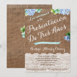 Presentación de Tres Años de niño Einladung