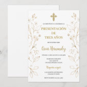 Presentación de Tres Años Einladung (Vorne/Hinten)