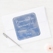 Presented in Memory of Template Square Sticker (Umschlag)