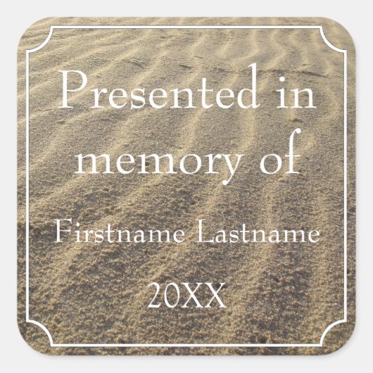 Presented in Memory of Template Square Sticker (Vorderseite)
