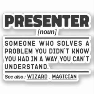 Presenter Noun TV Worker Cool News Reporter Aufkleber