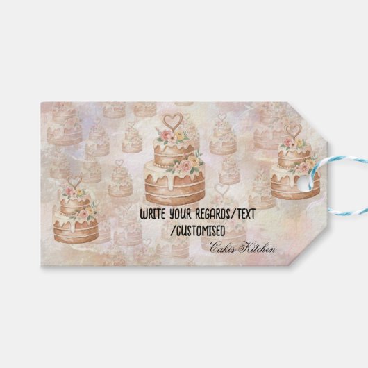 Presentetikett Cake Sticker-Personalized etikett Geschenkanhänger (Vorderseite (Horizontal))