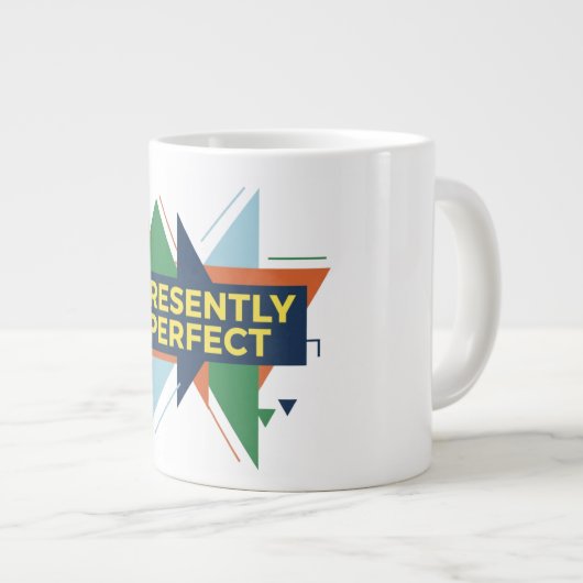 Presently Perfect Abstract Modern Design Jumbo-Tasse (Vorderseite Rechts)