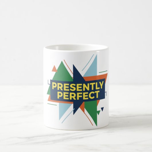 Presently Perfect Abstract Modern Design Kaffeetasse (Mittel)