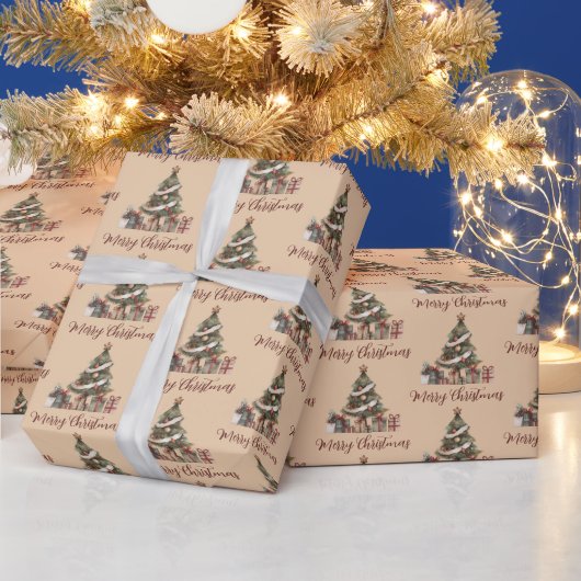 Presents Under The Christmas Tree Wrapping Paper Geschenkpapier (Feiertage)
