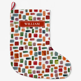 Presents Watercolor Farbige Geschenkboxen Personal Großer Weihnachtsstrumpf