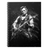 President Abraham Lincoln Playing Guitar Notizblock (Vorderseite)