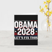 President Barack Obama 2028 Rtrait Patriotic Democ Karte (Gelbe Blume)