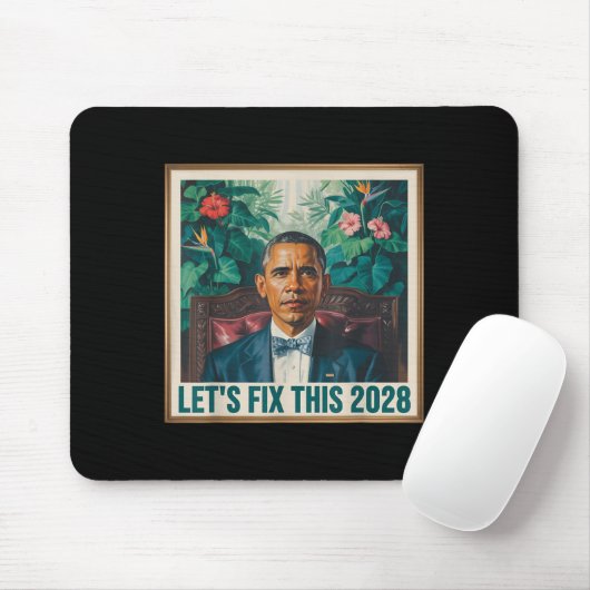 President Barack Obama 2028 Rtrait Patriotic Democ Mousepad (Mit Mouse)