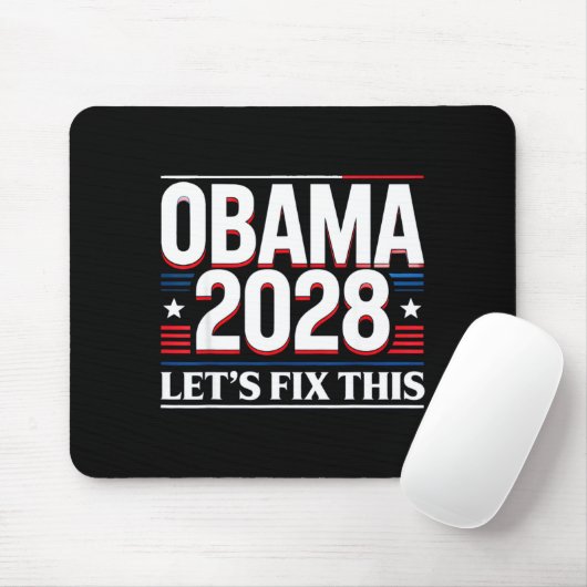 President Barack Obama 2028 Rtrait Patriotic Democ Mousepad (Mit Mouse)