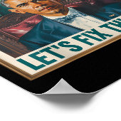 President Barack Obama 2028 Rtrait Patriotic Democ Poster (Ecke)