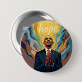 President Barack Obama and the Message of Hope  Button (Vorne & Hinten)