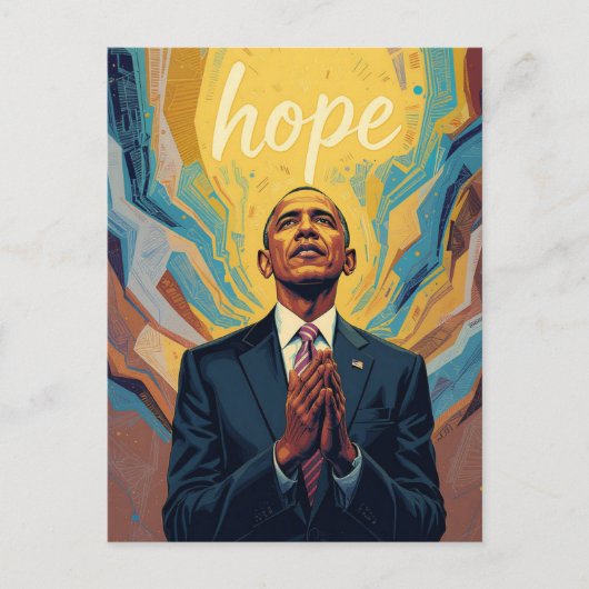 President Barack Obama and the Message of Hope Met Postkarte (Vorderseite)