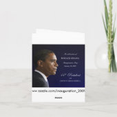 President Barack Obama - Paper Greeting Card Karte (Rückseite)