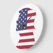 PRESIDENT DONALD TRUMP AMERICAN FLAG GROßE WANDUHR (Winkel)