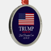 PRESIDENT DONALD TRUMP BEST PRESIDENT EVER  ORNAMENT AUS METALL (Rechts)