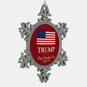 PRESIDENT DONALD TRUMP BEST PRESIDENT EVER SCHNEEFLOCKEN Zinn-Ornament (Links)