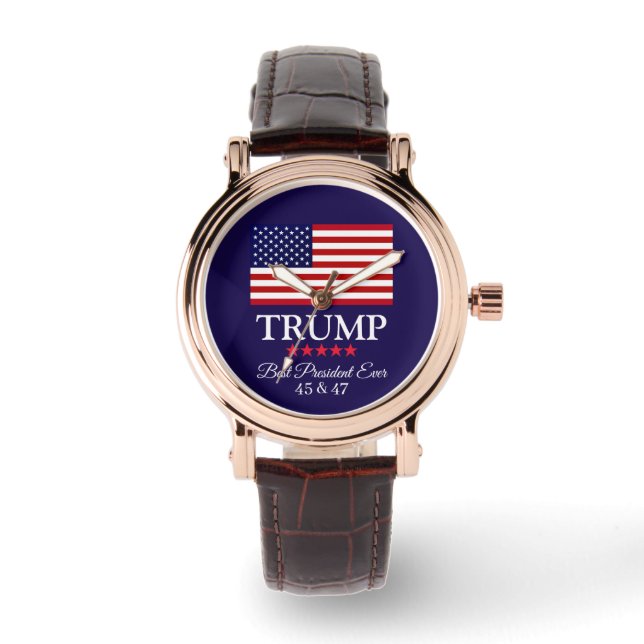 PRESIDENT DONALD TRUMP BEST PRESIDENT EVER WATCH ARMBANDUHR (Vorderseite)