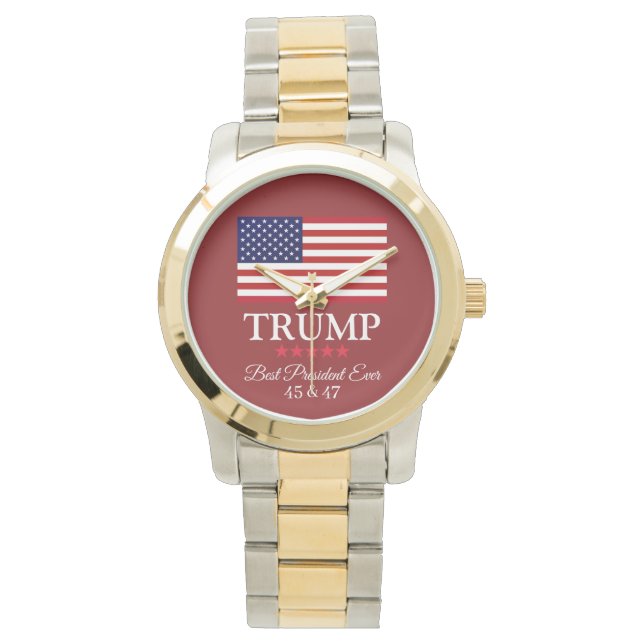 PRESIDENT DONALD TRUMP BEST PRESIDENT EVER WOMEN'S ARMBANDUHR (Vorderseite)