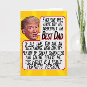 President Donald Trump Funny Fathers Day Card Feiertagskarte