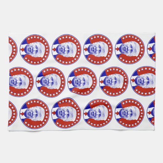 President Donald Trump in Red Geschirrtuch (Horizontal)