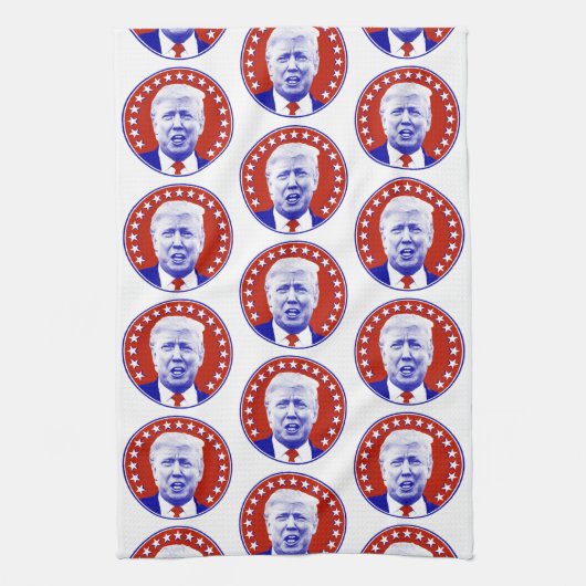 President Donald Trump in Red Geschirrtuch (Vertikal)