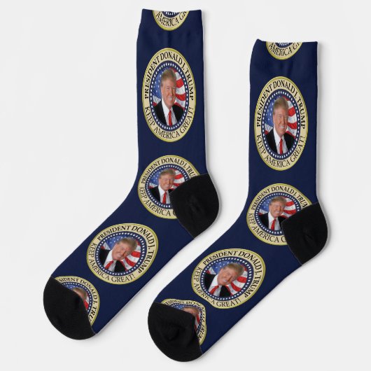President Donald Trump Keep America Great Socken (Linkes Detail)