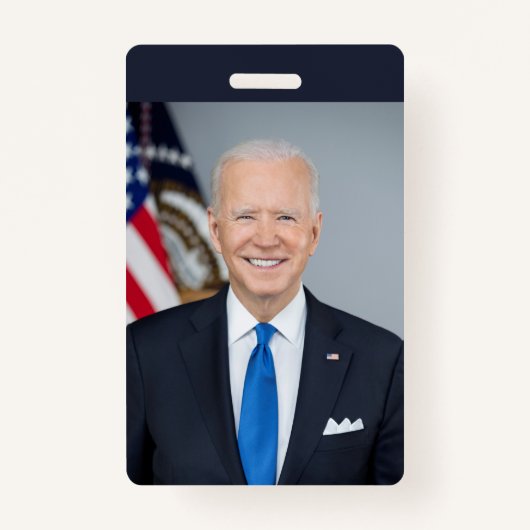 President Joe Biden White House Portrait Badge Ausweis (Vorderseite)
