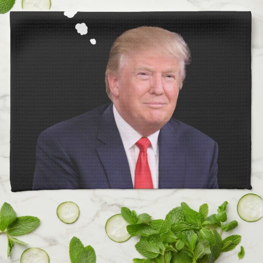 President Trump Thinking in Cloud fUNNY  Geschirrtuch (Gefaltet)
