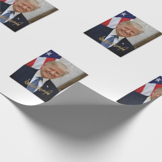 PRESIDENT TRUMP  WRAPPING PAPER GESCHENKPAPIER (Ecke)