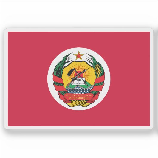 Presidential Flag of Mozambique (1983-1990) Aufkleber (Vorderseite)