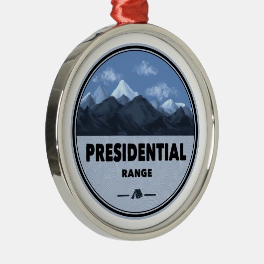 Presidential Range New Hampshire Camping Ornament Aus Metall (Rechts)