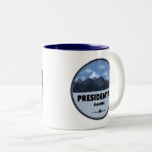 Presidential Range New Hampshire Camping Zweifarbige Tasse (VorderseiteRechts)